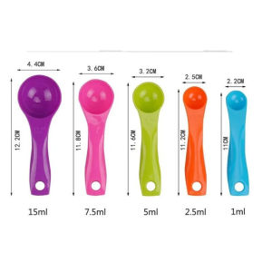 SENDOK TAKAR SET 5 in 1 warna warni ukuran akurasi kue air bumbu alat sendok takaran pengukur 5in1 measuring spoon