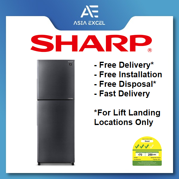 (Bulky) SHARP SJ-RF22E-DS 224L 2 DOOR INVERTER REFRIGERATOR