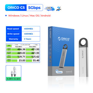 ORICO USB 3.1 Gen2 Portable SSD 4TB/2TB/1TB/512GB/256GB External Solid State Type C 10Gbps M.2 NVMe SSD Travel/Photo AnyWhere