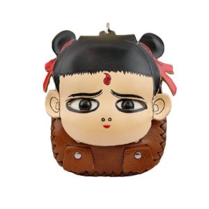 ERYRG โลหะผสมอัลลอยด์ NE Zha 2 PU Wallet เรโทร หนังพียู กระเป๋าเงิน Nezha กระเป๋าใส่พวงกุญแจ มินิมินิ กระเป๋า Crossbody การ์ตูน เด็กผู้ชายเด็กผู้ชาย