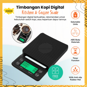 Timbangan Kopi Digital 3KG / 0.1GR Timer V60 Drip Coffee Scale / Timbangan Dapur