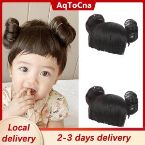 [COD] AqToCna Ship within 24 hours Baby Wig Braid Hairband wig for kids baby headband baby hair Children Fake Bangs Head Buckle COS Hair Accessories Baby