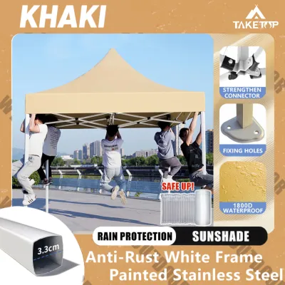Retractable Tent Foldable Car Tent Folding Canopy Tent 2x2/3x3/3x4.5M Heavy Duty Waterproof Outdoor Camping Sun Shelter Steel Frame 2000D