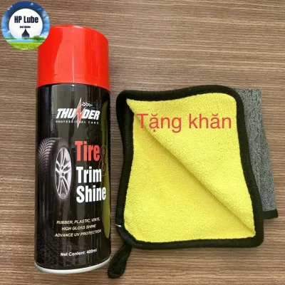 Chai Xịt Phục Hồi Nhựa Cho Nhựa Nhám Nhựa Bóng Lốp Xe Thunder Chai 400ml Tặng Kèm Khăn Chuyên Dụng- Cam kết chính hãng