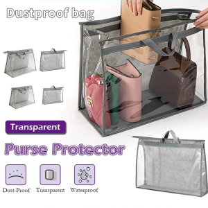 Multipurpose Transparent Zipper Dust Moisture Proof Bag Storage Dust Bag Handbag Dust Cover Protect
