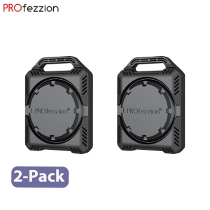 PROfezzion IPX8 Waterproof AirTag Holder Air Tag Case with Key Ring3M Adhesive Mount&Loop Strap for KeychainDog CollarBackpackLuggage BagBikeCar&More