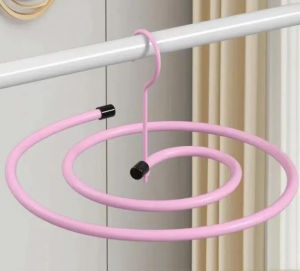 1/2Pcs Spiral Hanger Round Rotating Hanger Balcony Bed Sheet Curtain Quilt Drying Rack Hanger Rack