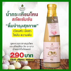 น้ำกระเทียมโทนสกัดเย็น Waterherb กระเทียมโทน ขิง มะนาว น้ำผึ้ง แอปเปิ้ลไซเดอร์ /ขนาดบรรจุ 300ml.