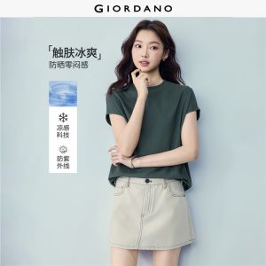 Giordano Beau Monde Women Women T-Shirt - Loose Fit Free Shipping 13326415