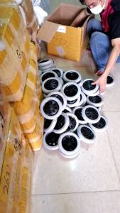 ล้อรถเข็น [ ขายเป็นคู่ ] ล้อรถเข็นตะกร้าพับได้ ล้อรถเข็นจ่ายตลาด อะไหล่รถเข็น เส้นผ่านศูนย์กลาง 160 mm รูแกน 8 mm