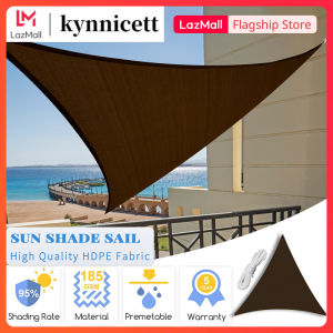 【2 Years Warranty】Sun Shade Sail Net Brown Triangle Awning Canopy High Quality Thickened 185GSM HDPE 95%UV Blockage for Outdoor Garden Patio Swimming Pool Camping Balcony Cover Roof Fabric Privacy Screen Cloth Sunproof Courtyard Car Parking