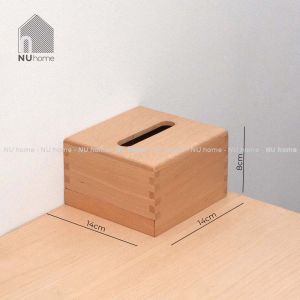 Hộp đựng giấy hình vuông - Bako | nuhome.vn | được thiết kế đơn giản bằng chất liệu gỗ cao cấp