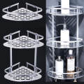3 Layer Triangular Bathroom Corner Organizer Rack With Hook Triangle Rack Shelf. 