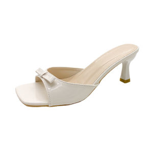 TOP WOMEN PH French high-heeled sandals for women square-toed stiletto bowknot sandals