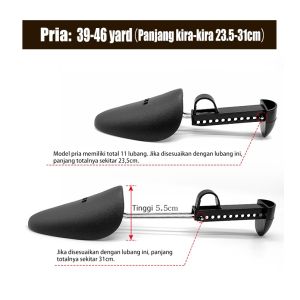 Sepasang Adjustable Shoe Tree Saddle Holder / Penyanggah Sepatu / Catokan Sepatu / Shoe Tree