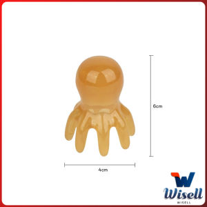 Wisell【มีสินค้าในสต๊อก】 หวีนวดทรงปลาหมึก หนังศีรษะ ใบหน้า เครื่องขูดร่างกาย วัสดุเรซิน หวีดูแลความงาม Scalp comb