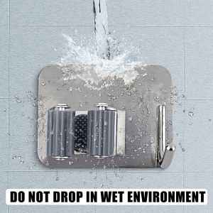 OLEVO Mop Broom Holder No Drill SUS304Mop Organizer Wall Mounted with Hooks HangerStorage Rack for BathroomKitchen