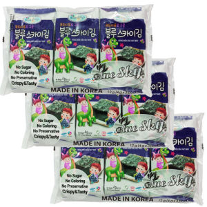 [HCM]Combo 03 Lốc - Rong Biển Sấy giòn Gia vị Dầu Hạt Nho Blue Sky Không đường Ăn Liền Ăn - Vặt Cho Trẻ và Gia Đình
