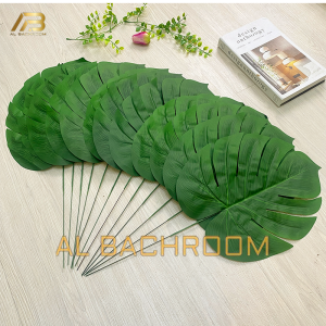 1LUSIN DAUN MONSTERA JUMBO HIAS ARTIFICIAL DEKORASI RUMAH WEDDING B8282-LS