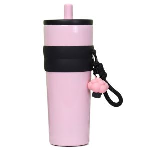 HUYAN 710ml Insulated Water Bottle Cute Large Capacity Thermos Bottle Drinkware Leak Proof Stainless Steel Vacuum Flask Coffee Tea