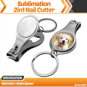 Partner Print - Sublimation Nail Clipper & Bottle Opener Keychain