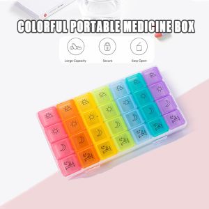 Pill Medicine Container Pill Storage Medicine Pill Box Organizer Holder Case Kotak Bekas Ubat