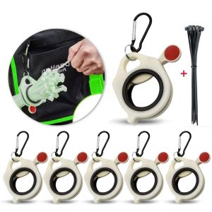 DNFIWN3 Plastic Fluorescent Cable Tie Organizer 38mm Dia Ring Zip Tie Holder Practical Reusable Cable Tie Holder Home