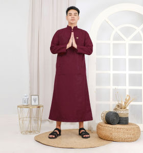 PUSAT CELANA / Jubah Pria Embos /  Gamis Pria / Baju Koko Model Pakistan / Pakaian Busana Muslim Pria