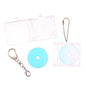 [haoh] 1set Mini NFC Functional CD Disc Case Key Chain Peripheral Commemorative Album Key Holder For DIY Backpack Pendant