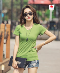 [ Mặc Là Mê ] Áo Phông Nữ Basic cổ tim tay ngắn 7 màu cotton lạnh chất đẹp dày dặn siêu co giãn chống bai xù