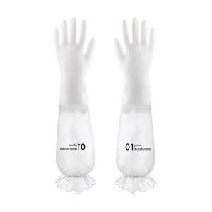 Durable Long Sleeved Gloves Waterproof Oil-resistant Thickened Rubber Glove for Dishwashing Housework Cleaning Home Care Supplies