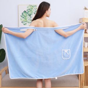 Wearable Bath Towel Superfine Fiber Soft and Absorbent beach Towel Hotel Home Bathroom swimming Gifts Women Bathrobe