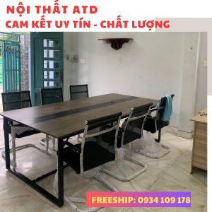Bàn họp văn phòng giá rẻ dài 2m4x1m2 màu trắng đen nâu vàng tphcmbình dương đồng nai