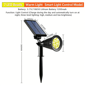 SG READY STOCK 7/18 LED Solar Lights Outdoor Garden Spot Lights Sensor Multi Colors Lamp Adjustable Landscape Lighting