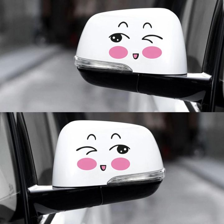 Cutting Sticker Spion Mobil Wajah Imut Stiker Cute Face Berkualitas