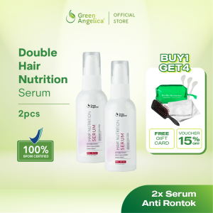 [FREE GIFT] Green Angelica Hair Nutrition Serum (2 PCS) Melembutkan dan Mengatasi Masalah Rambut Kering BPOM