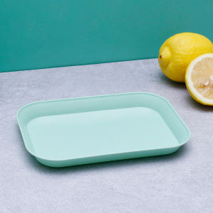 Rectangle Tray Wheat Straw Plate Snack Ins Simple Tableware Bowl Fruit Storage Tray