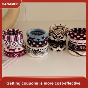 【CANAMEK】 4 cái của phụ nữ phong cách dày khăn tóc quan hệ thích hợp cho hàng ngày kiểu tóc như ponytails tóc phụ kiện hoàn hảo món quà