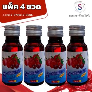 A-NADRINK หัสน้ำหวานเข้้มข้นกลิ่นราสเบอรี่ ขนาด 30 ml จำนวน 4 ขวด ANR3-4