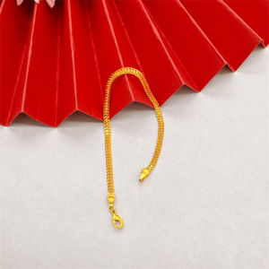 Gold Jewelry 916 for Women - Exquisite and Fashionable 3mm Snake Bone Thin Bracelet that Will Not Fade Over Time - Free Box for Cash on Delivery