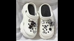 [Free Shipping] WomenS DIY Breathable Clogs Korean-Style Non-Slip Thick-Soled Sandals Closed-Toe Beach Slippers