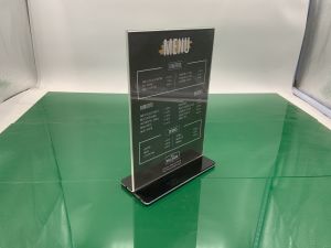 Bộ 10 standee Menu mica A4 đế đen 3 lớp cho khách sỉ