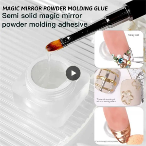 Luxe | 3D Edge Semi Solid Molding Adhesive Uv Soak Off Mirror Powder Manicure Semi-solid Model Gel Tranparent Nail Art Gel