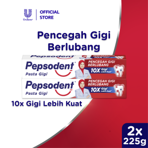 Pepsodent Pasta Gigi Pencegah Gigi Berlubang 225g x2