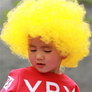 LOYO Fashion Curly Afro Wigs Disco Men Women Fancy Dress Cosplay Synthetic Hair