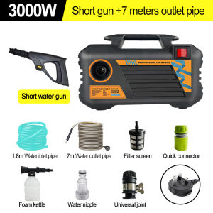 2600W 高压洗车机 Water Jet High Pressure Cleaner Home Car Wash Machine Adjustable 3 Modes Floor Tiles Cleaner SprayerMesin 高压清洗机 水枪