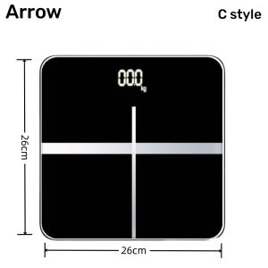Arrow Weight scale Digital LCD Electronic Tempered Glass bathroom weighing Scale