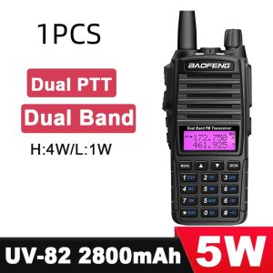 Baofeng UV-82 5W 8W UV82 Radio Long Rnage Walkie Talkie Portable Two Way Radio Dual Band Handheld Rechargeable Amateur Radio Mobile VHF UHF Transceiver High Capacity Radio for Ourdoor Hunting Traveling Camping Climbing