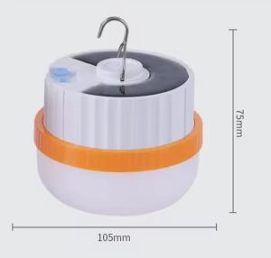 Solar emergency lights rechargeable lighting night market stall lights hanging hooks outdoor camping lights IP65 waterproof Retractable Solar-Powered Bulb: Portable Off-Grid Lighting Solution