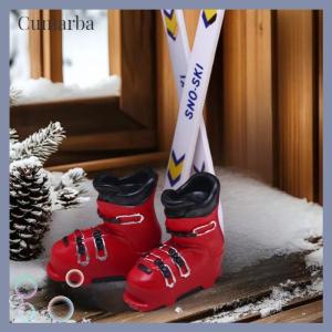 [Cumarba] บ้านตุ๊กตา1:12สเก็ตน้ำแข็งขนาดเล็กหมวกสกีสำหรับฤดูหนาวโมเดลสกีของตกแต่งบ้านตุ๊กตา